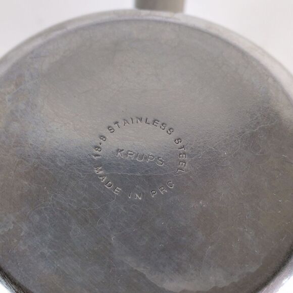 Krups 18-8 Stainless Steel 12oz Syrup Frothing Pitcher Creamer Italian Style - Picture 3 of 8